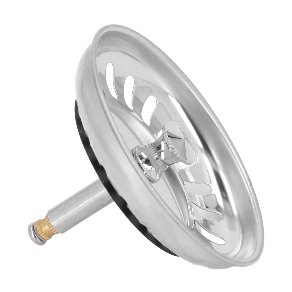 Stainless Steel Sink Strainer Basket 79Mm Od With Rubber Stopper 4151354138447