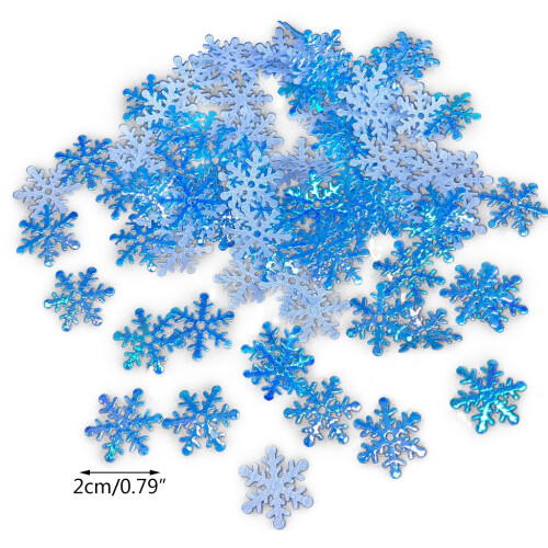 300pcs/bag Christmas Snowflakes Confetti Artificial Snow-Silver 2