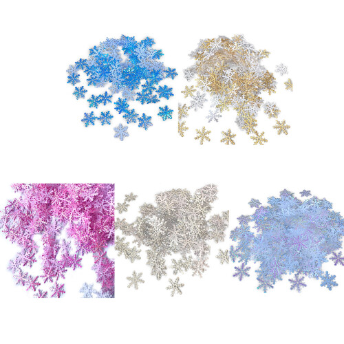 300pcs/bag Christmas Snowflakes Confetti Artificial Snow-White 1