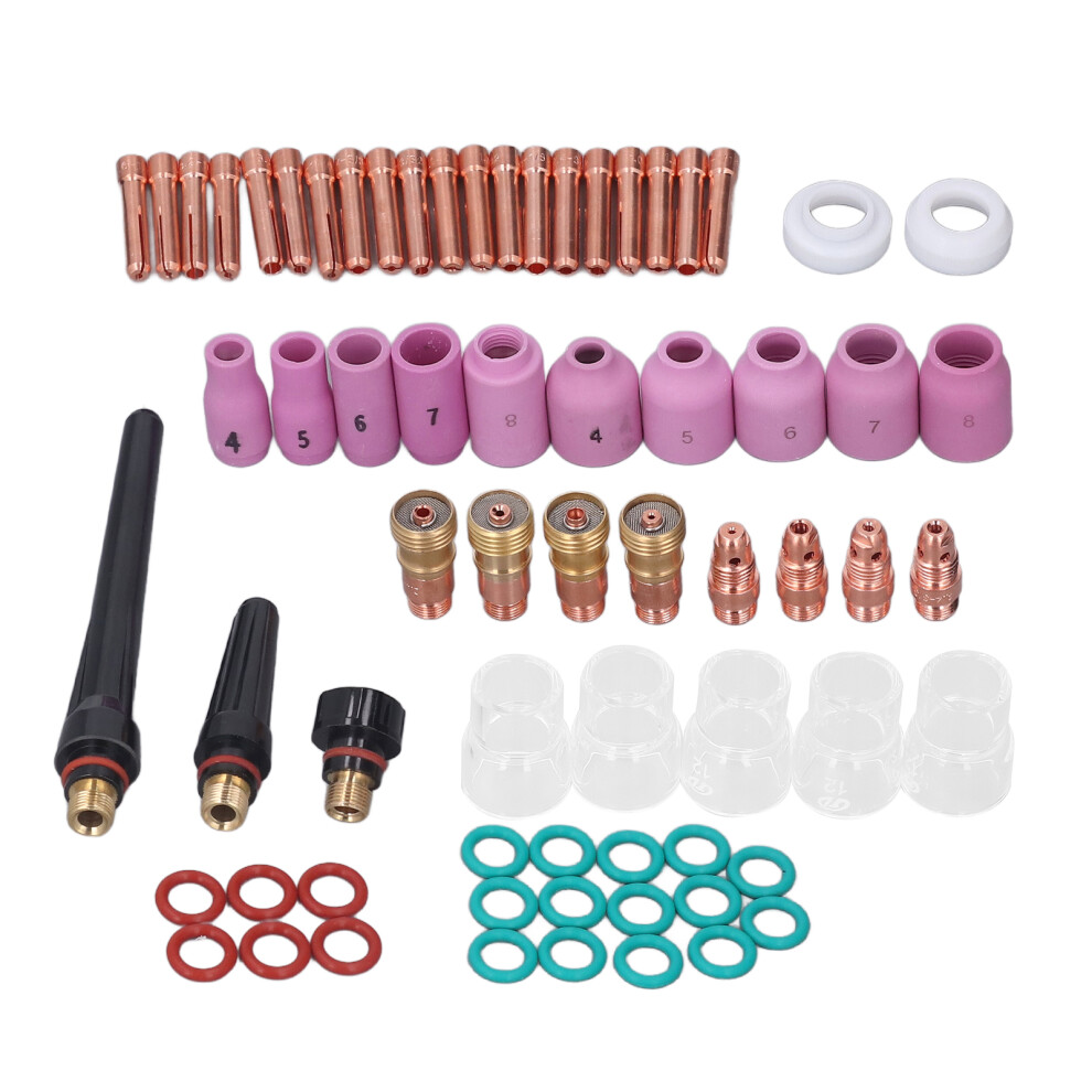 68Pcs Tig Welding Accessory Set For Wp17 18 26 With Glass & Ptfe 7611354139037