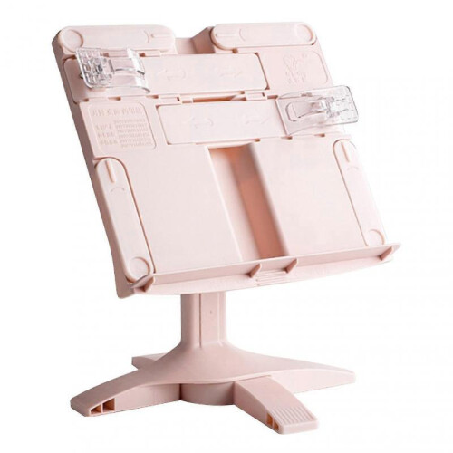 (Pink) Optimized Title for Lifting Landing Multi-functional Books Holder Lightweight Ergonomic Desktop Reading Shelf for Office School
