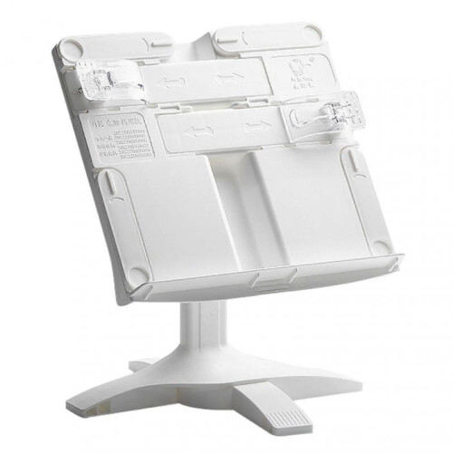 (White) Optimized Title for Lifting Landing Multi-functional Books Holder Lightweight Ergonomic Desktop Reading Shelf for Office School