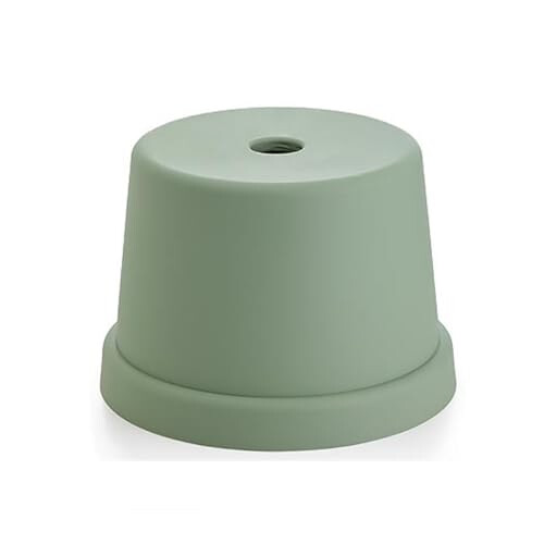 Lightweight Non-Slip Plastic Footstool, Stackable, One-Piece Design, Medium Green, For Bathroom And Home, Shoe Changing