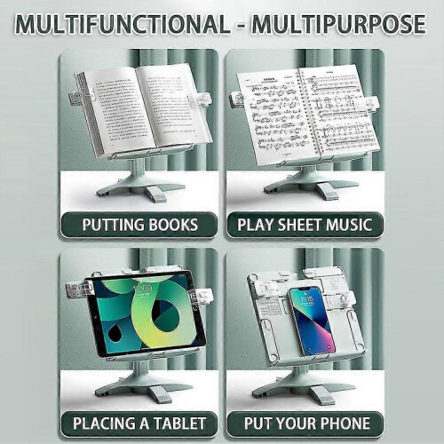 (Pink) Optimized Title for Lifting Landing Multi-functional Books Holder Lightweight Ergonomic Desktop Reading Shelf for Office School 2