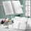 (White) Optimized Title for Lifting Landing Multi-functional Books Holder Lightweight Ergonomic Desktop Reading Shelf for Office School 2