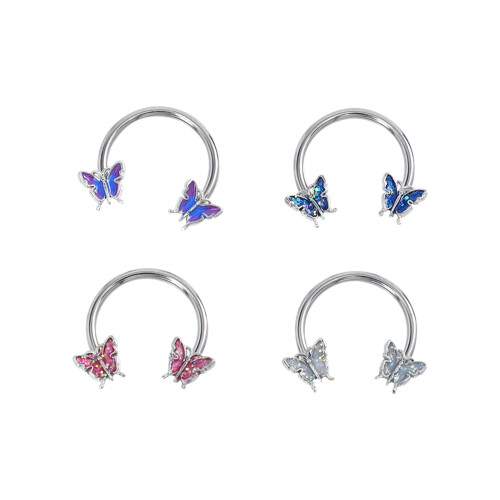 4Stück Messing Ohrstecker Septum Ring Ohrenschmuck