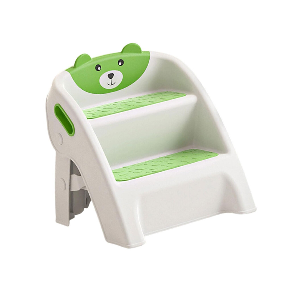 Anti Splinter Potty Training Step Stool Fluorescent For Kids Potty Training Aid Green