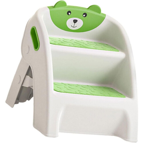 Anti Splinter Potty Training Step Stool Fluorescent Green For Kids Potty Training Aid 1