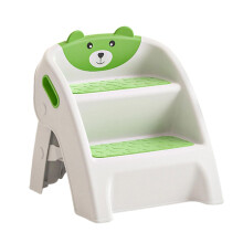 Kids Potty Training Stool Anti-Tilt Dark Green Kid-Sized Plastic Step Stool for Toilet Training With Non-Slip Base