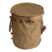 Pop Up Garden Trash Can Reusable Pop Up Bin Foldable Garbage Recycling Bin Collapsible Outdoor Trash Bin Wolf Brown