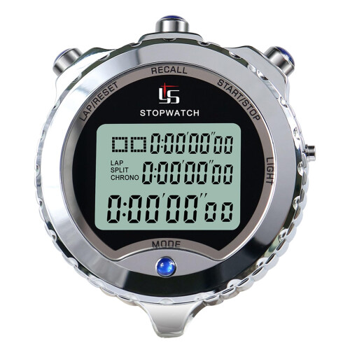 Stopwatch Digital Sport Timer With Split Memory Referee Timer 30-Lane Timing Multi-Function Watch