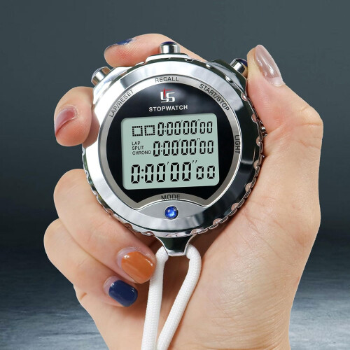Stopwatch Digital Sport Timer With Split Memory Referee Timer 30-Lane Timing Multi-Function Watch 1