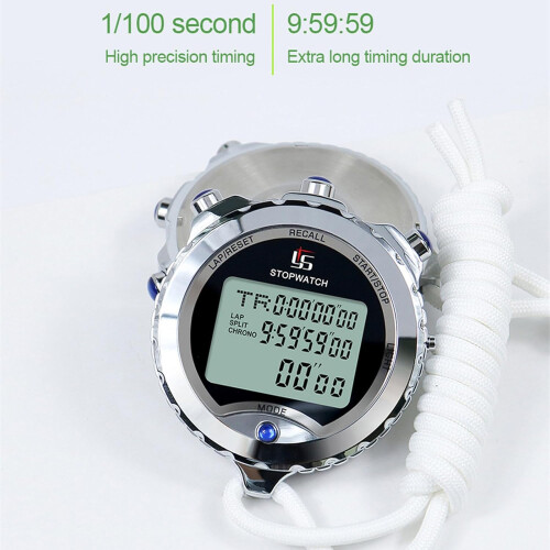 Stopwatch Digital Sport Timer With Split Memory Referee Timer 30-Lane Timing Multi-Function Watch 2
