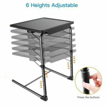 (BLACK WITHOUT CUP HOLDER) Free standing folable Portable Table Buddy Dinner folding Laptop Desk With Cup Holder