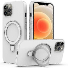 (White1) iPhone 12 & 12 Pro Kickstand Case with MagSafe Compatibility: Phone Cover for All Models