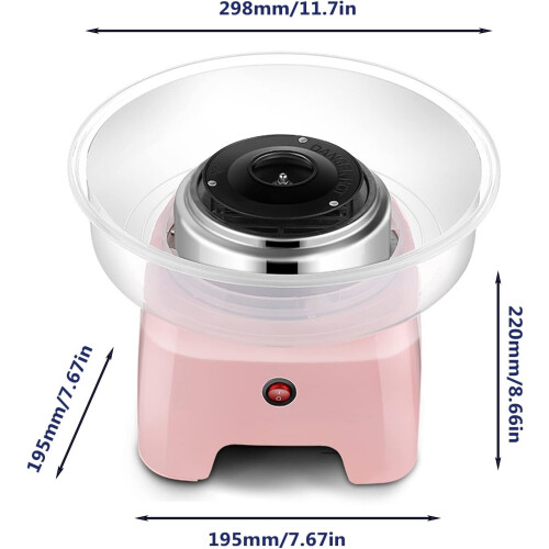 Candy Floss Maker Machine 500W Retro Pink With Non-Stick Bowl Quick Heating 2