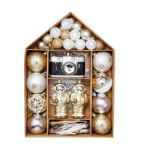 Weihnachtskugel-Ornament, 70 Stück/Box, bunte-Stil 1