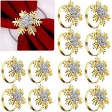12 Serviettenschnallen für Küche, Restaurant,-Gold