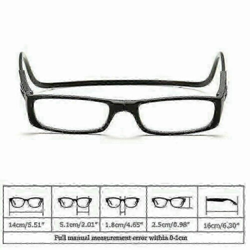 (150, Red) Folding Reading Glasses with Magnetic Snap Click Front and Hanging Neck Spectacles 2