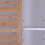 Dulap de baie înalt, 190 cm, alb, uși din bambus 6