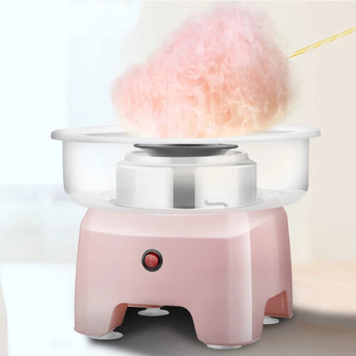 Candy Floss Maker Machine Mini Portable Pink, Automatic Electric Sugar Cotton Candy Machine, DIY Cotton Candy Maker