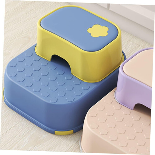 Household Step Stool Slip Resistant Foot Stool, Multipurpose Bathroom And Kitchen Use, Potty Training Safe, Smooth Edges 2