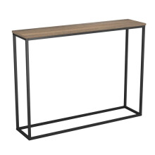 (Dark Oak) Modern Wooden Console Table with Metal Legs