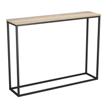 (Antique Oak) Modern Wooden Console Table with Metal Legs