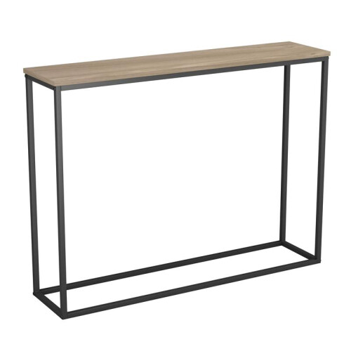 (Oak) Modern Wooden Console Table with Metal Legs
