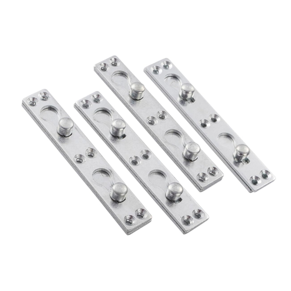 4Pcs Heavy Duty Bed Hinge Accessories Thickened Silver Round Nails For Bed Rails Headboard Footboard Easy Assembly 9084446577174