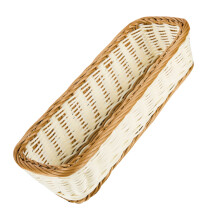 rechthoekige imitatie rieten mand 28x11x7 cm wit voor keuken en thuis