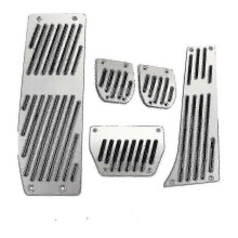 (Sliver AT logo AC) Car Styling Racing Sliver Black Pedals Fit For Bmw 1999-2006 E46 M3 Style Mt At E36 E90 E91 E92 E93 For Ac Schnitzer 25-26s