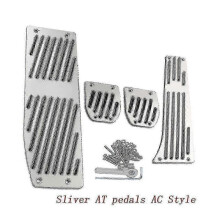 (Sliver MT logo AC) Car Styling Racing Sliver Black Pedals Fit For Bmw 1999-2006 E46 M3 Style Mt At E36 E90 E91 E92 E93 For Ac Schnitzer 25-26s