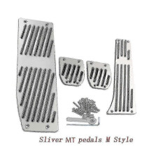 (Sliver MT logo M) Car Styling Racing Sliver Black Pedals Fit For Bmw 1999-2006 E46 M3 Style Mt At E36 E90 E91 E92 E93 For Ac Schnitzer 25-26s