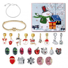 (2) 1Set Christmas Advent Calendar Kit Advent Calendar Bracelets For Girls 24 Days Countdown Calendar Christmas Gift For Kids Teens 25-26s