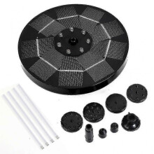 (Black Nozzle) Solar Fountain Pump With Colorful Light For Outdoor Garden Pond Swimming Pools 25-26s