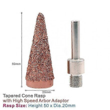 (50x20mmConeRasp) 50mm 100mm Tapered Cone Rasp 3 Sizes 2 4 Rasp With Arbor Adaptorgrind Rasp Tungsten Carbide Rasp Fine Grit 1pc 25-26s