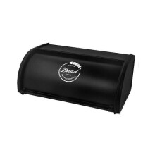 (Black Large) Retro Bread Box Iron Practical Storage Container for Countertop Household Farmhouse 25-26s