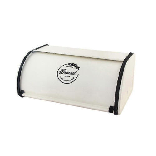 (White L)Retro Bread Box Iron Practical Storage Container for Countertop Household Farmhouse 25-26s