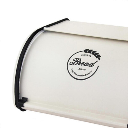 (S White) Retro Bread Box Iron Practical Storage Container for Countertop Household Farmhouse 25-26s 1