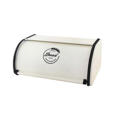 (White L)Retro Bread Box Iron Practical Storage Container for Countertop Household Farmhouse 25-26s 1