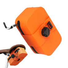 Bike Saddle Bag Quick-Release Bicycle Seat Bag For Urban Commuting, Bikepacking, Racing - Orange