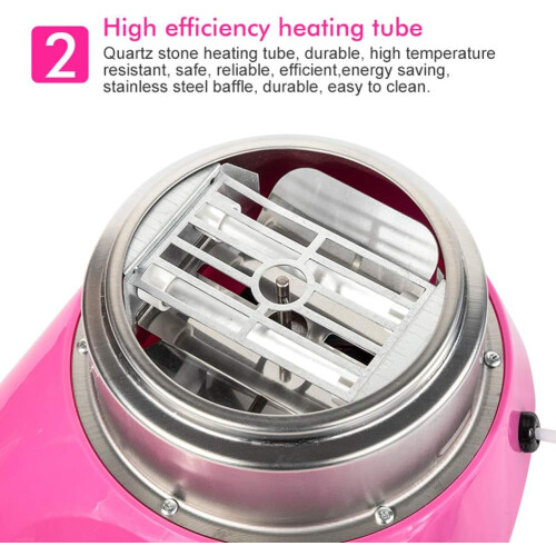 Mini Candy Floss Machine Cotton Candy Maker, Compact Electric Candy Floss Machine, Blue Brown Pink Red White 2