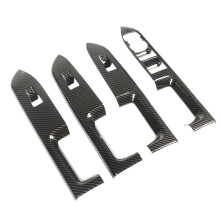 CX430 4 Stück Carbonfaser-Abdeckungen für Fensterbedienungsschalter