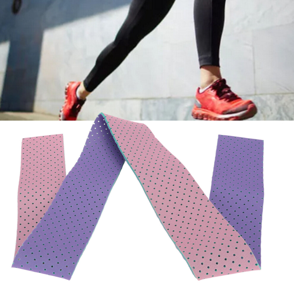 Purple/Pink Self Cut Breathable Mesh Insoles Shock Absorption Shoes Insole 150X9cm