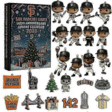 (San Francisco Giants) Major League Baseball Team Commemorative Acrylic Pendant Christmas Blind Box Advent Christmas Tree Decoration.z
