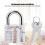 5 Pcs Transparent Padlock Set Pick Cutaway Practice Lock with Key Removing Hook Kit Tool 25-26s 2