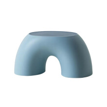 Stool Plastic Rainbow Shape Footstool Blue Step Stool For Living Room Indoor Furniture