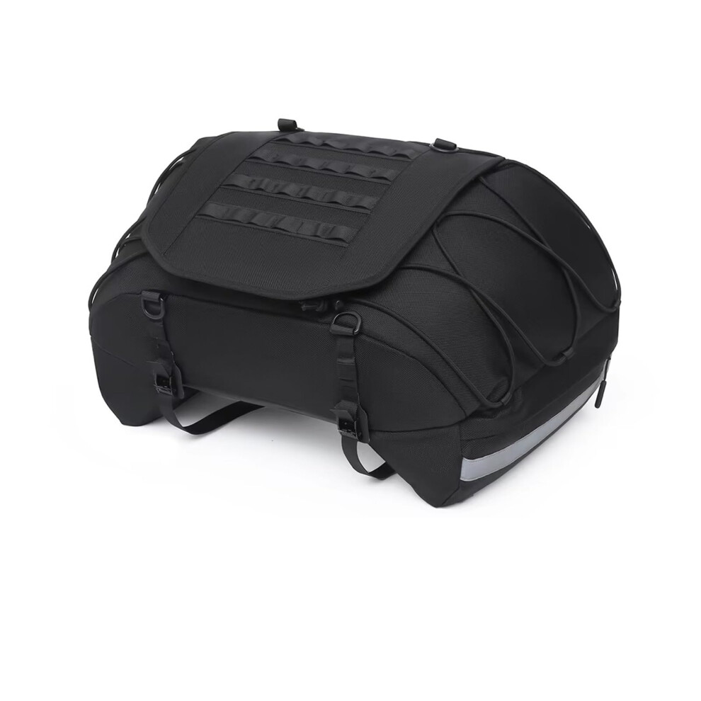Motorcycle Saddlebag Expandable 35L-50L Rear For Seat Bag Cycling Travel Camping Storage Luggage Tail Tool 9393856579310