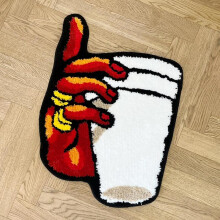 (Multicolor, one-size) Cup in Hand Pattern Rug, Non-slip Soft Floor Mat, Absorbent Rug, Decorative Carpet for Home Living Room Bedroom, Room